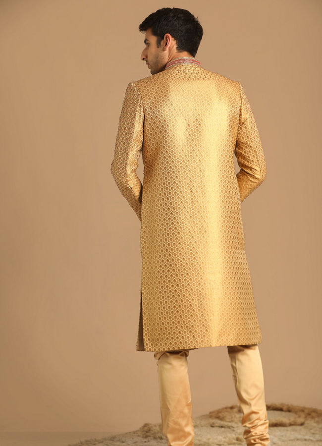 alt message - Manyavar Men Classy Fawn Sherwani image number 2